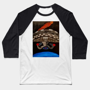 starship enterprice D above a planet Baseball T-Shirt